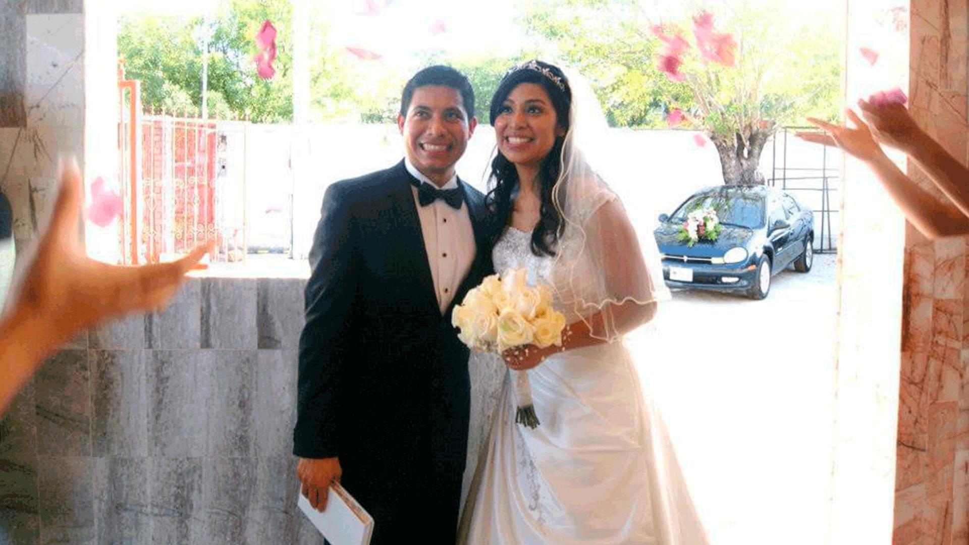 Fotografía del día de la boda de Miguel Rodríguez y  Maydi Díaz en el año 2012.&nbsp;