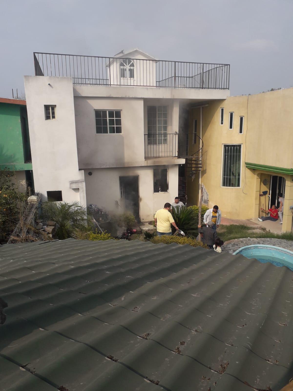 Hogar de la familia la familia Torres Badillo luego de que se controlaran las llamas.