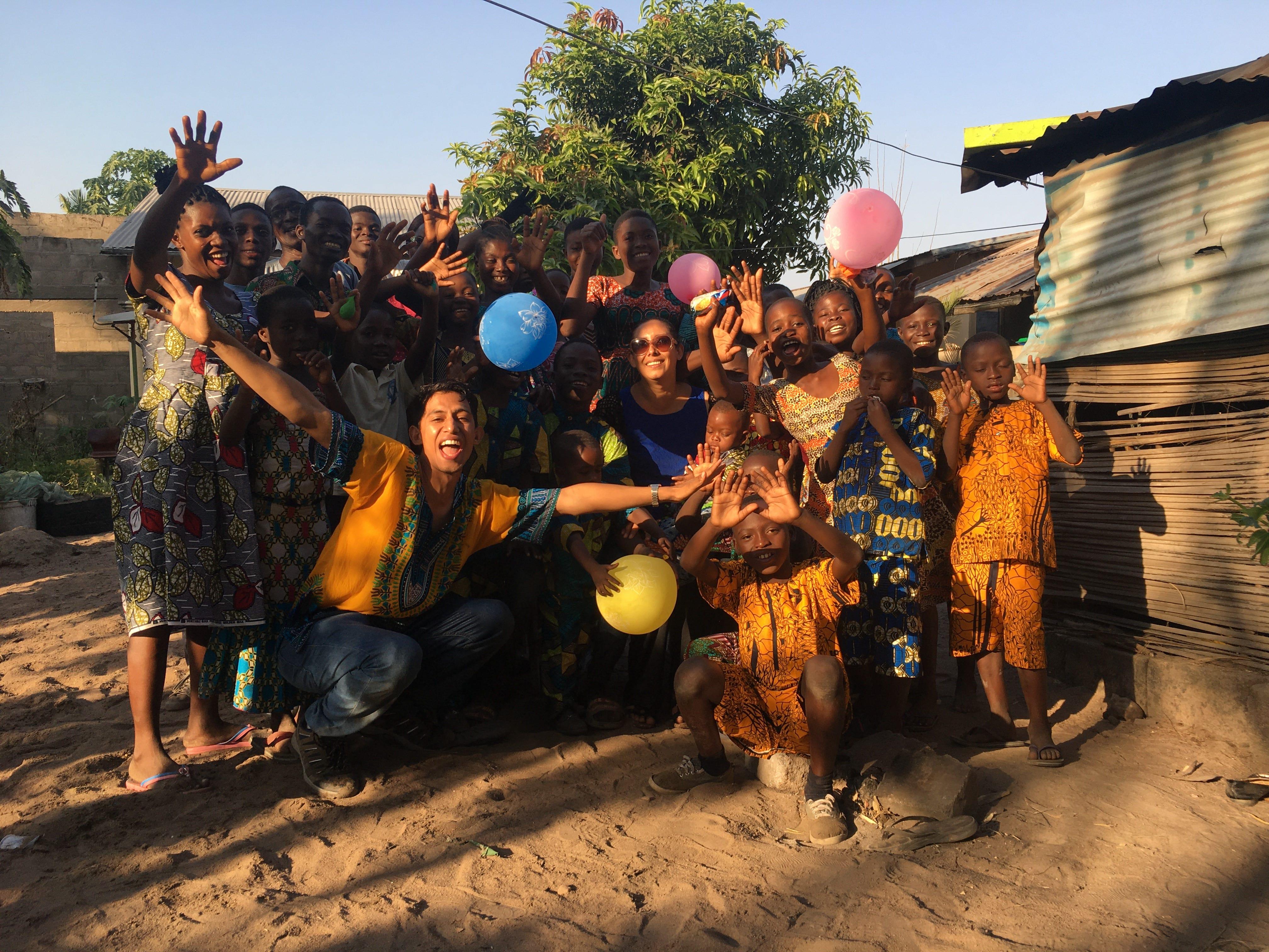 Con feligreses de Togo.