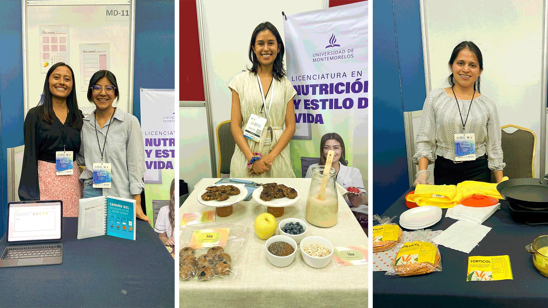 Alumnas presentando sus productos en sus módulos correspondiente. Fotografía por: Daniela Frutos.