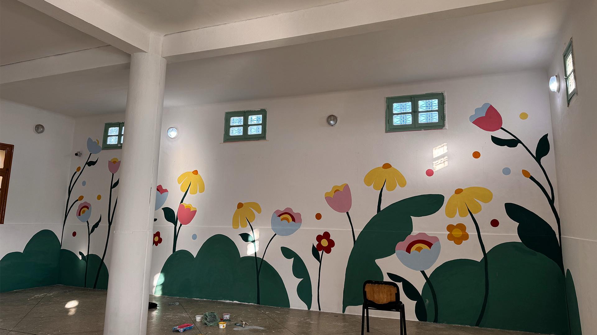 El equipo de JAM realizó algunos murales en un orfanato para niñas. Fotografía cortesía de JAM.