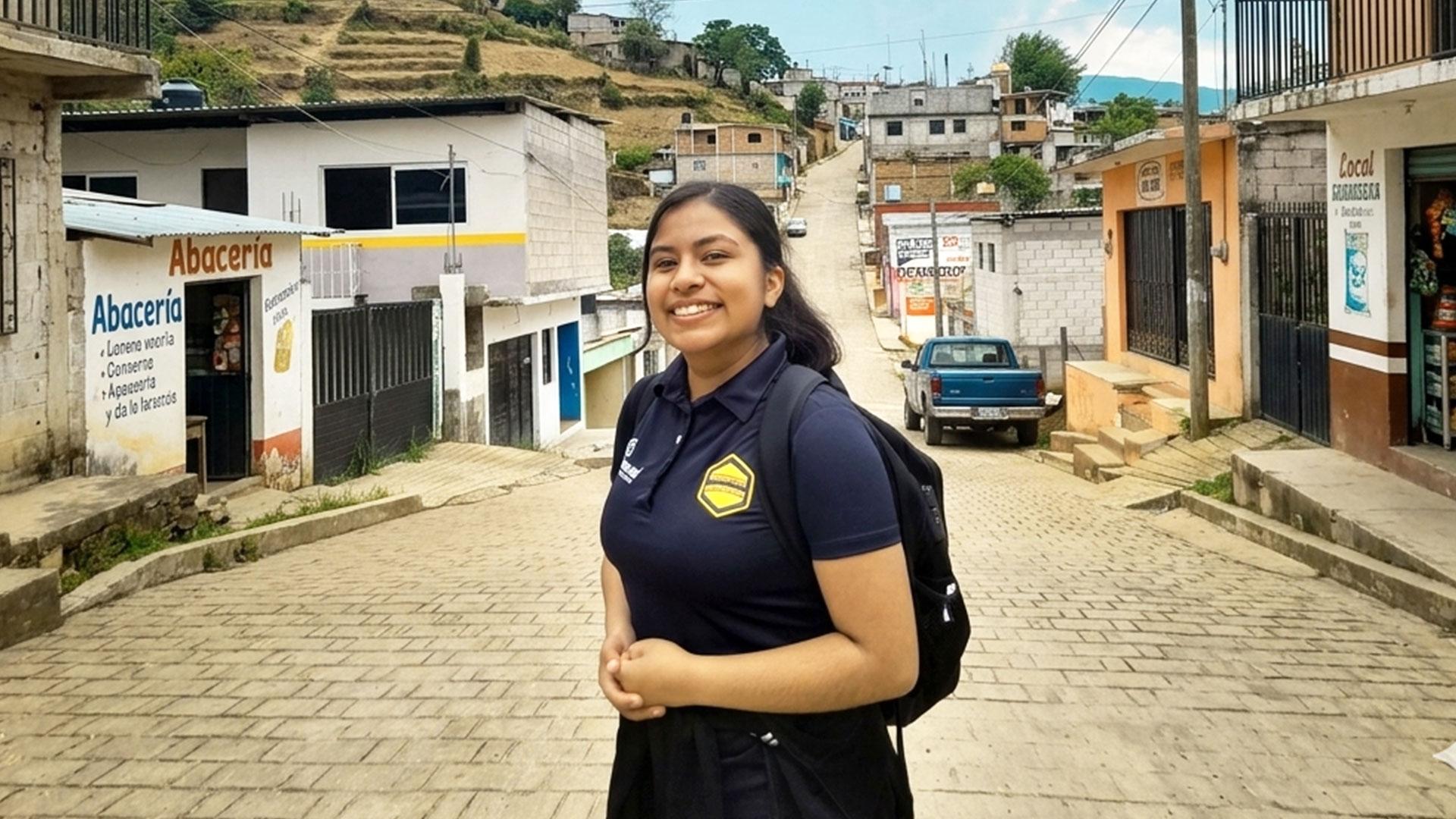Helen colportando en Tuxtla Gutiérrez en el verano del 2024. Fotografía cortesía de Helen Pérez.