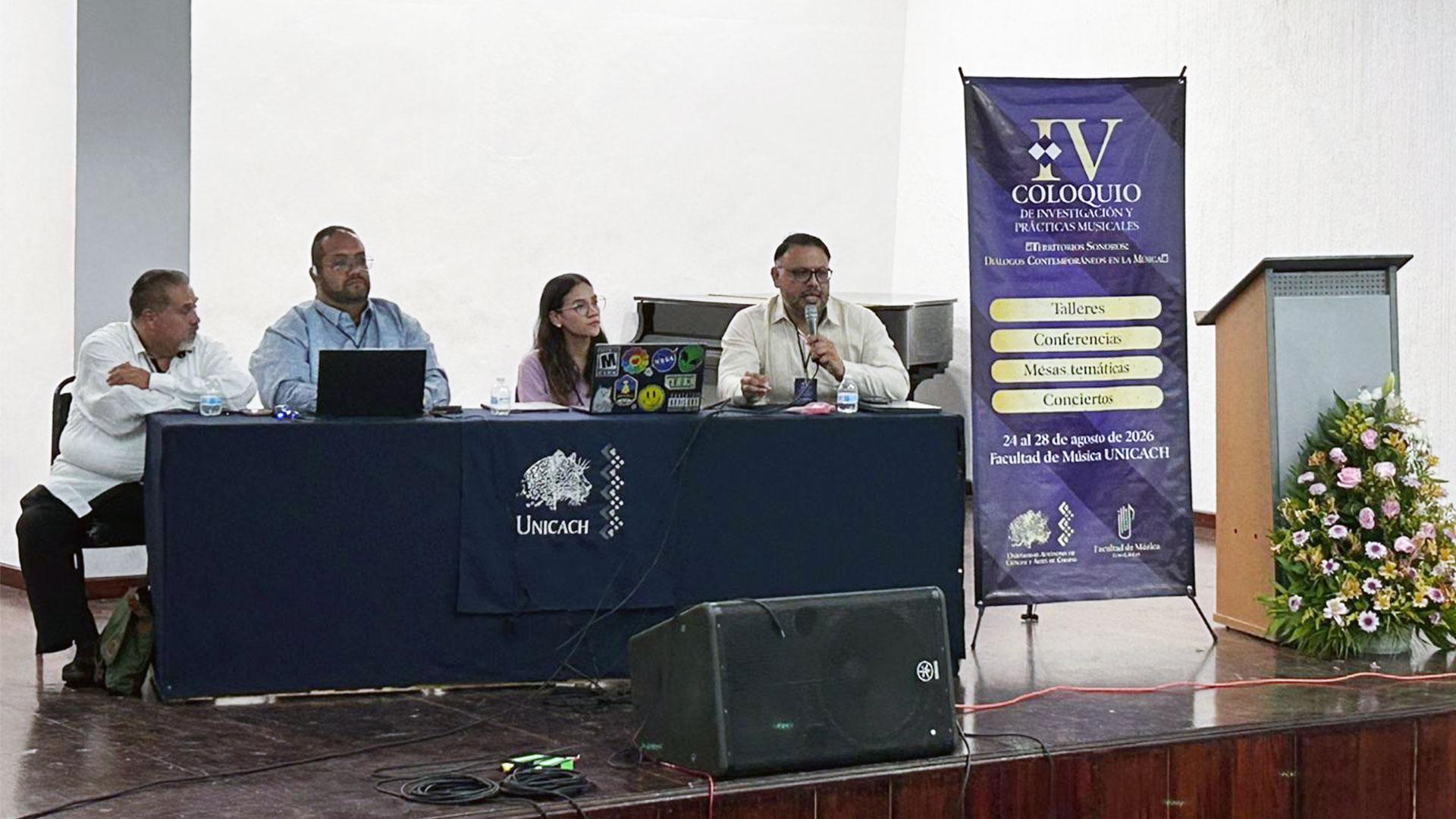 Escuela de Música de la UM presenta investigaciones sobre formación musical en el coloquio de la UNICACH