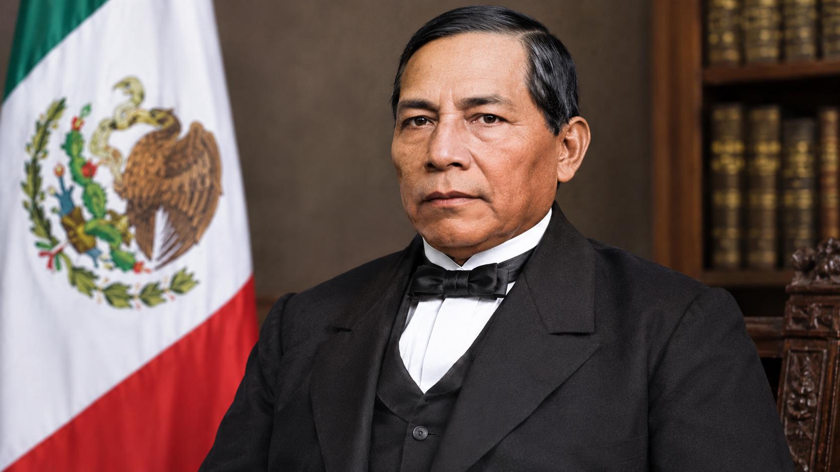 Foto de Benito Juárez, presidente de México. Fotografía realizada por IA.