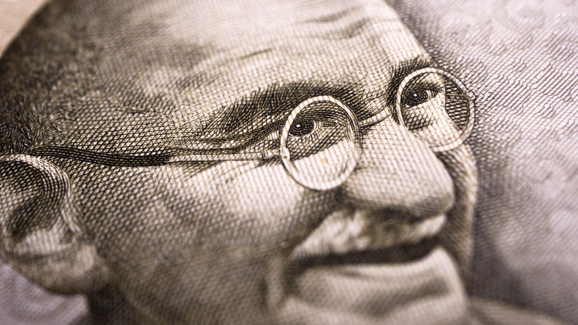 Mohandas Karamchand Gandhi. Fotografía de Envato.